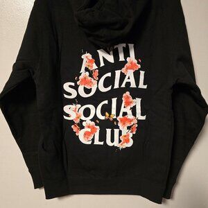 🔥 Anti Social Social Club Hoodie – Floral Back Graphic – Size Small (BNWT!) 🔥